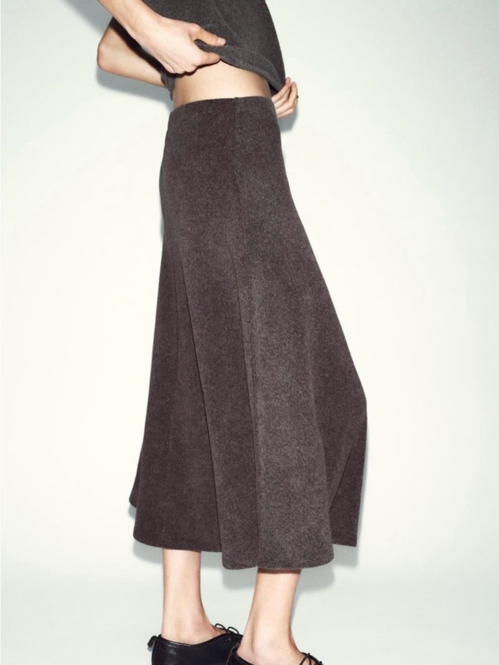 Zara Brown Vigore Soft Cape Skirt - Picture 2 of 5